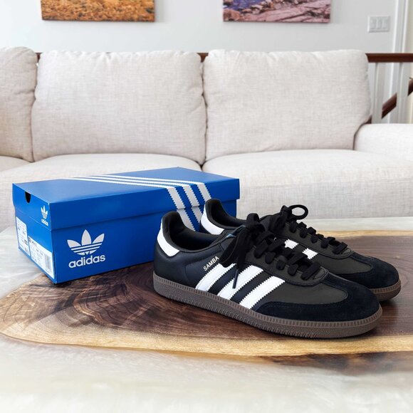 adidas Black / White / Gum Samba OG Shoes size M8 / W9 - Picture 7 of 16